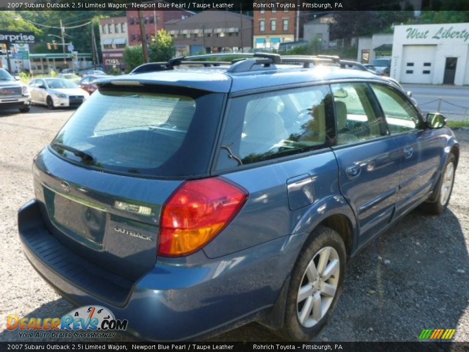 2007 Subaru Outback 2.5i Limited Wagon Newport Blue Pearl / Taupe Leather Photo #11
