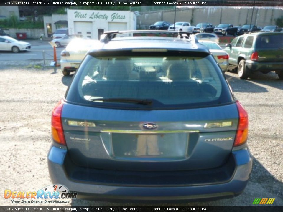 2007 Subaru Outback 2.5i Limited Wagon Newport Blue Pearl / Taupe Leather Photo #12