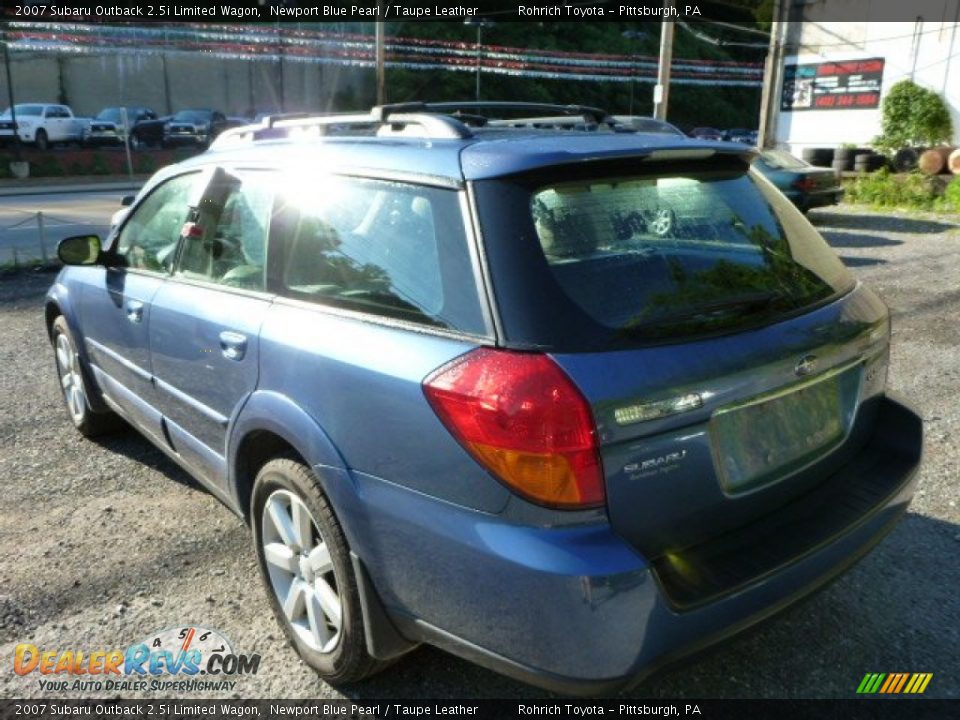 2007 Subaru Outback 2.5i Limited Wagon Newport Blue Pearl / Taupe Leather Photo #13