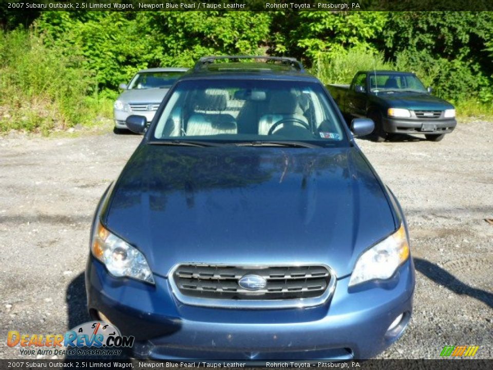 2007 Subaru Outback 2.5i Limited Wagon Newport Blue Pearl / Taupe Leather Photo #14