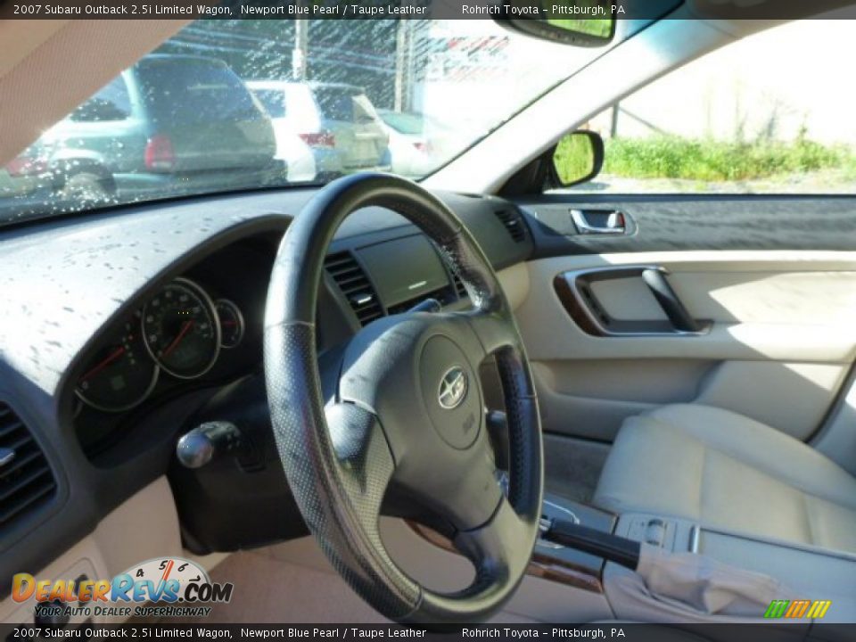 2007 Subaru Outback 2.5i Limited Wagon Newport Blue Pearl / Taupe Leather Photo #18