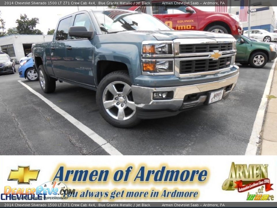 2014 Chevrolet Silverado 1500 LT Z71 Crew Cab 4x4 Blue Granite Metallic / Jet Black Photo #1