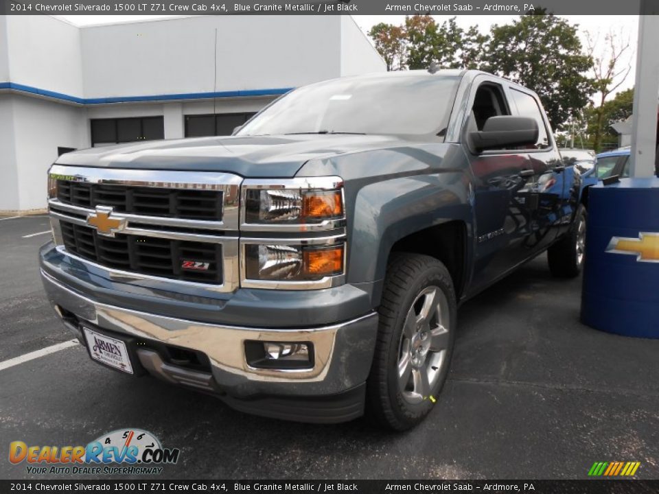 2014 Chevrolet Silverado 1500 LT Z71 Crew Cab 4x4 Blue Granite Metallic / Jet Black Photo #3
