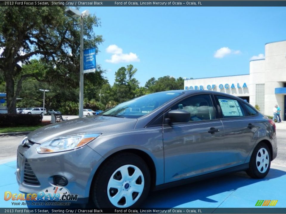 2013 Ford Focus S Sedan Sterling Gray / Charcoal Black Photo #1
