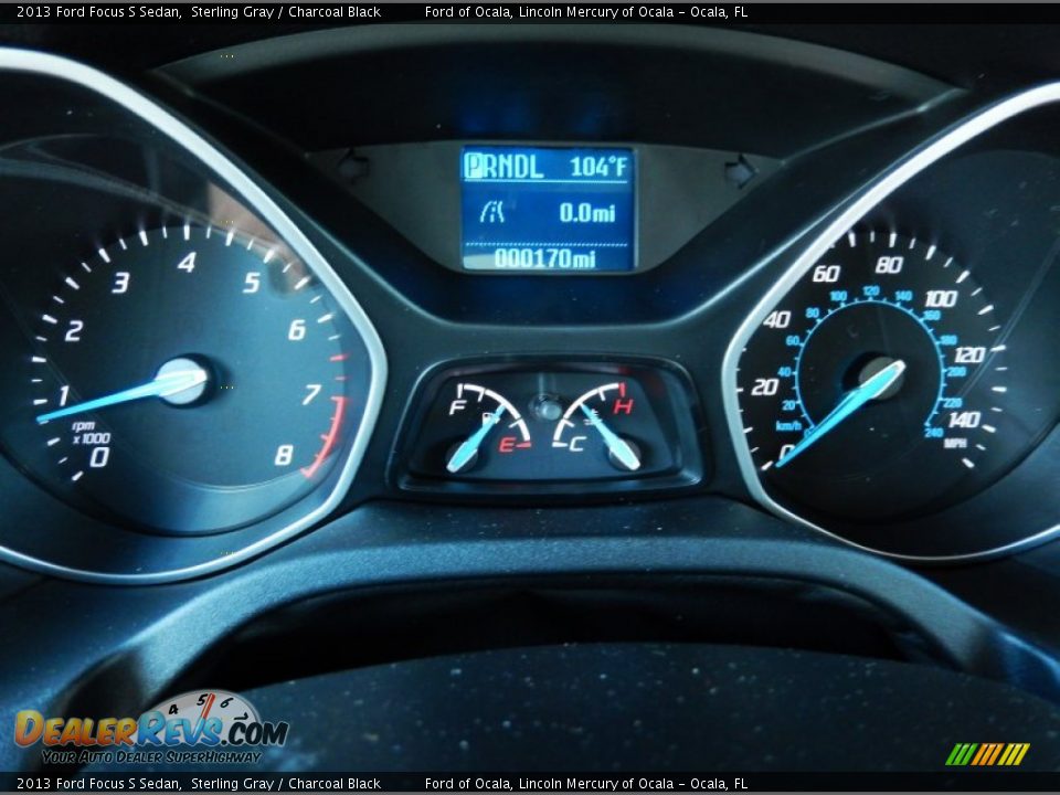 2013 Ford Focus S Sedan Sterling Gray / Charcoal Black Photo #9