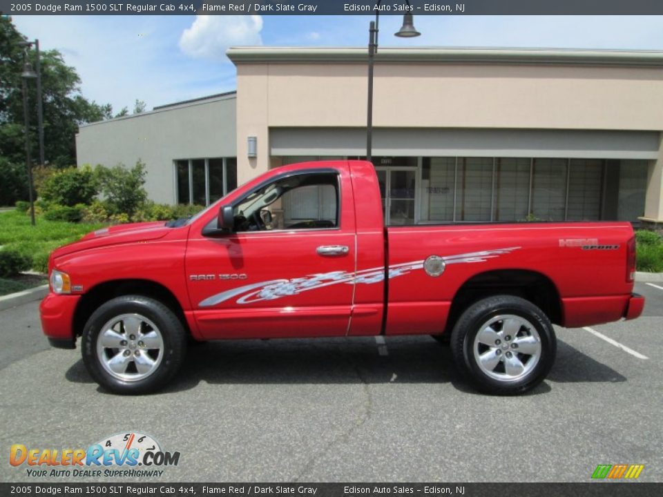 2005 Dodge Ram 1500 SLT Regular Cab 4x4 Flame Red / Dark Slate Gray Photo #3