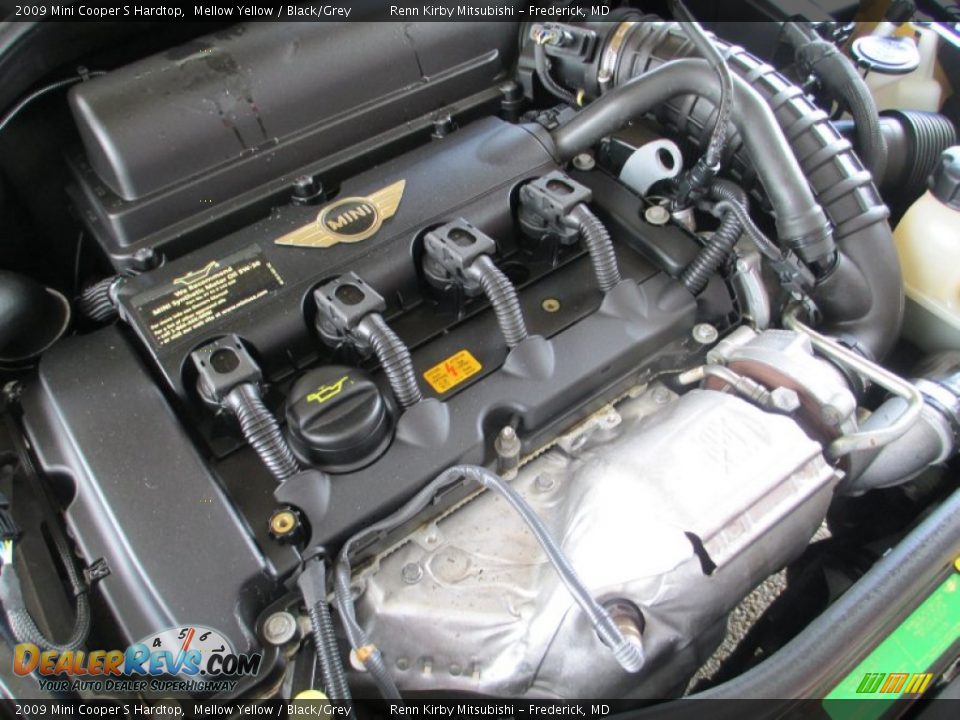2009 Mini Cooper S Hardtop Mellow Yellow / Black/Grey Photo #33