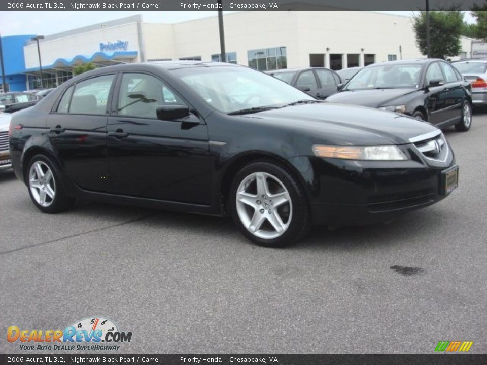 2006 Acura TL 3.2 Nighthawk Black Pearl / Camel Photo #7