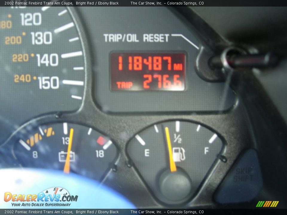 2002 Pontiac Firebird Trans Am Coupe Gauges Photo #2
