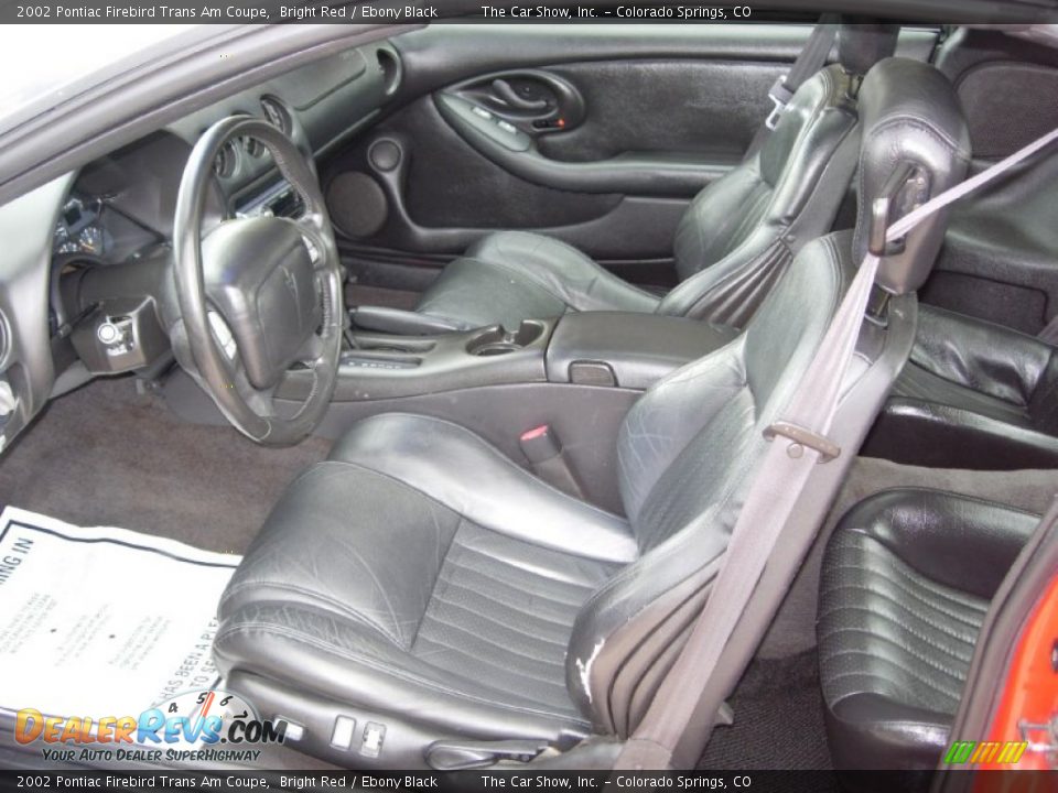 Ebony Black Interior - 2002 Pontiac Firebird Trans Am Coupe Photo #4