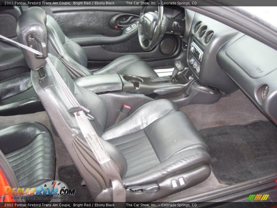 Front Seat of 2002 Pontiac Firebird Trans Am Coupe Photo #7