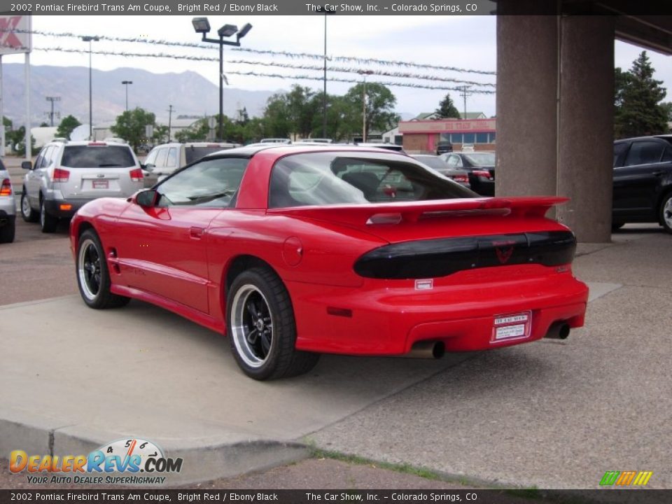 2002 Pontiac Firebird Trans Am Coupe Bright Red / Ebony Black Photo #9