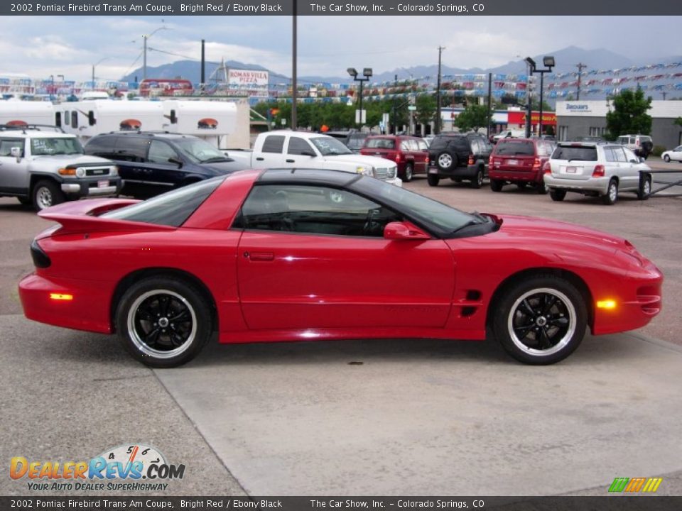 2002 Pontiac Firebird Trans Am Coupe Bright Red / Ebony Black Photo #13