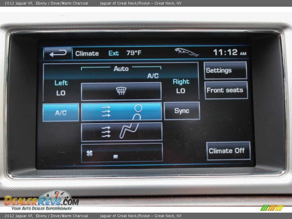 2012 Jaguar XF Ebony / Dove/Warm Charcoal Photo #24
