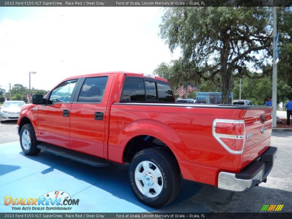 2013 Ford F150 XLT SuperCrew Race Red / Steel Gray Photo #3