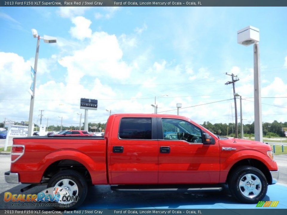 2013 Ford F150 XLT SuperCrew Race Red / Steel Gray Photo #7