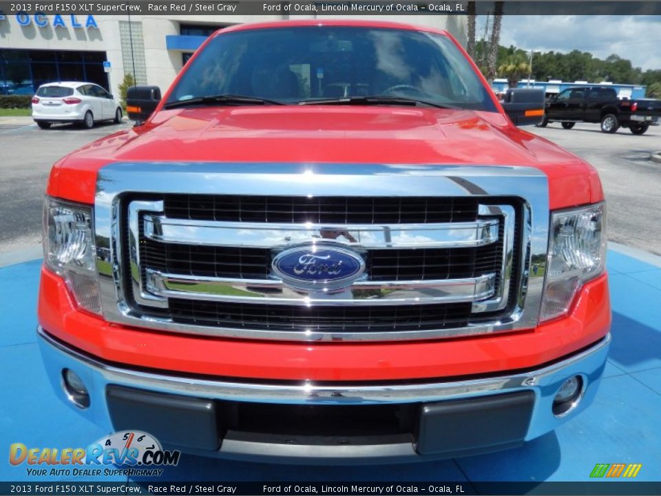 2013 Ford F150 XLT SuperCrew Race Red / Steel Gray Photo #9