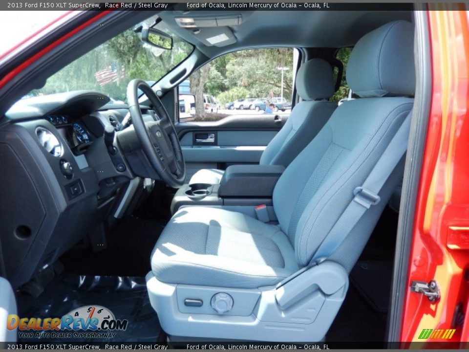 Steel Gray Interior - 2013 Ford F150 XLT SuperCrew Photo #12