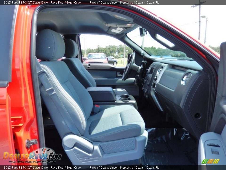2013 Ford F150 XLT SuperCrew Race Red / Steel Gray Photo #17