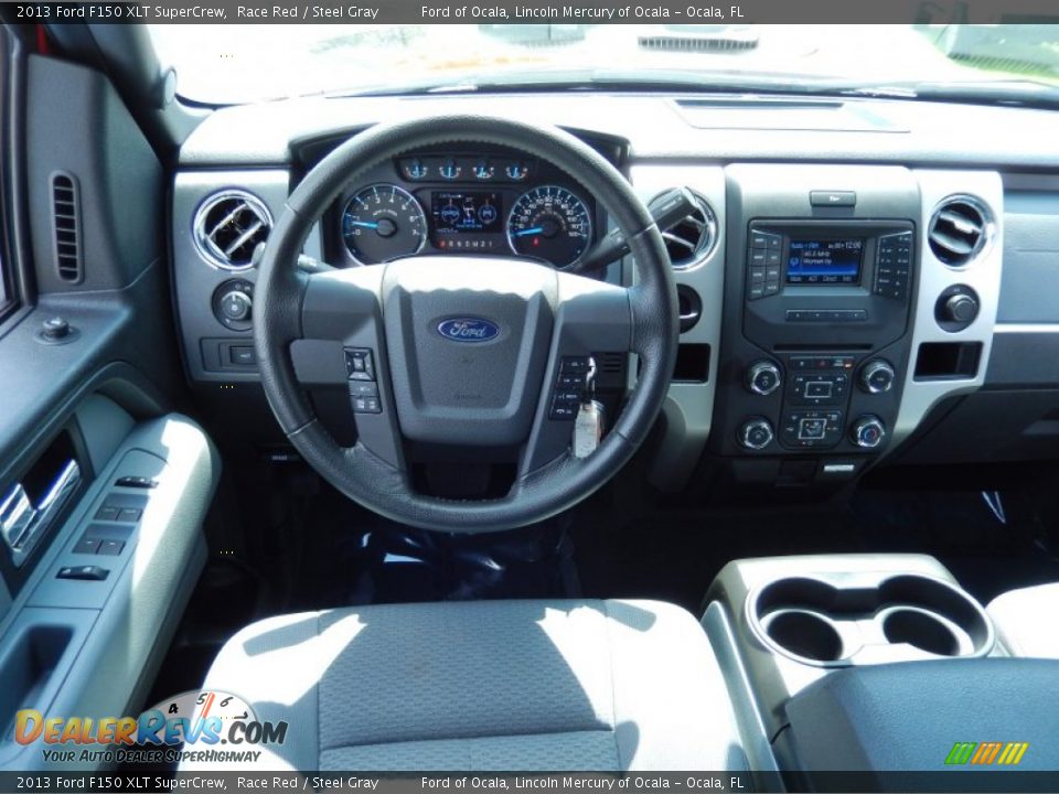 2013 Ford F150 XLT SuperCrew Race Red / Steel Gray Photo #20