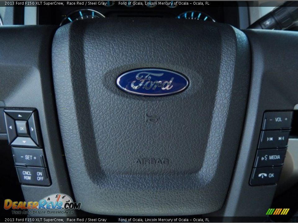 2013 Ford F150 XLT SuperCrew Race Red / Steel Gray Photo #24