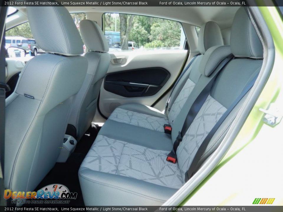 2012 Ford Fiesta SE Hatchback Lime Squeeze Metallic / Light Stone/Charcoal Black Photo #16
