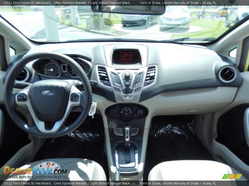2012 Ford Fiesta SE Hatchback Lime Squeeze Metallic / Light Stone/Charcoal Black Photo #20