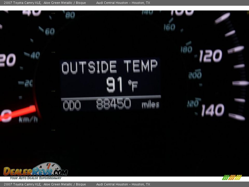 2007 Toyota Camry XLE Aloe Green Metallic / Bisque Photo #35