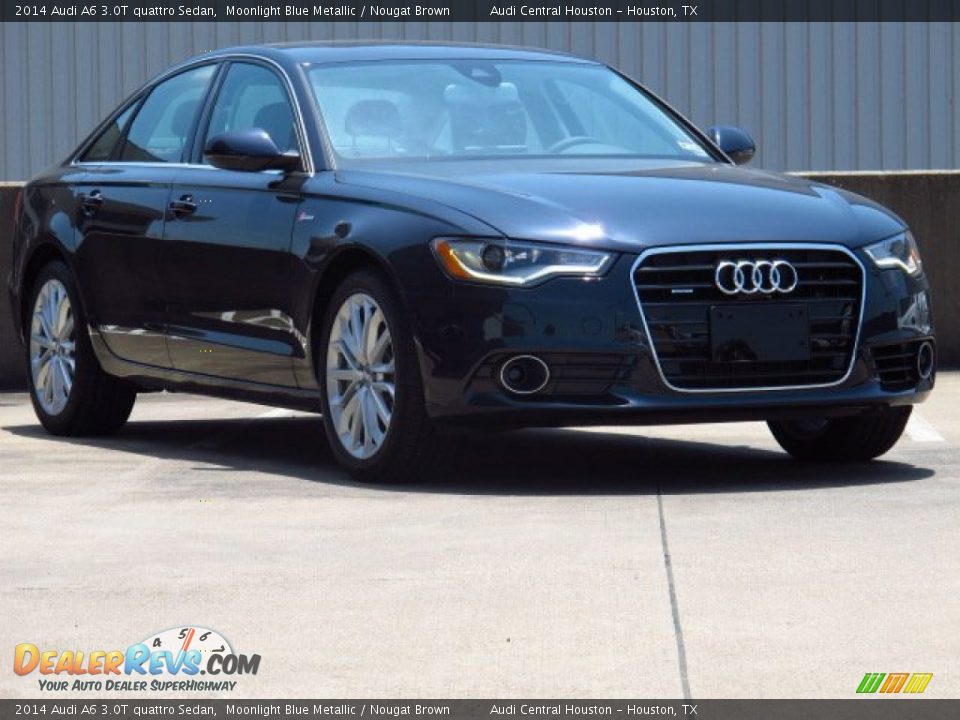 2014 Audi A6 3.0T quattro Sedan Moonlight Blue Metallic / Nougat Brown Photo #1