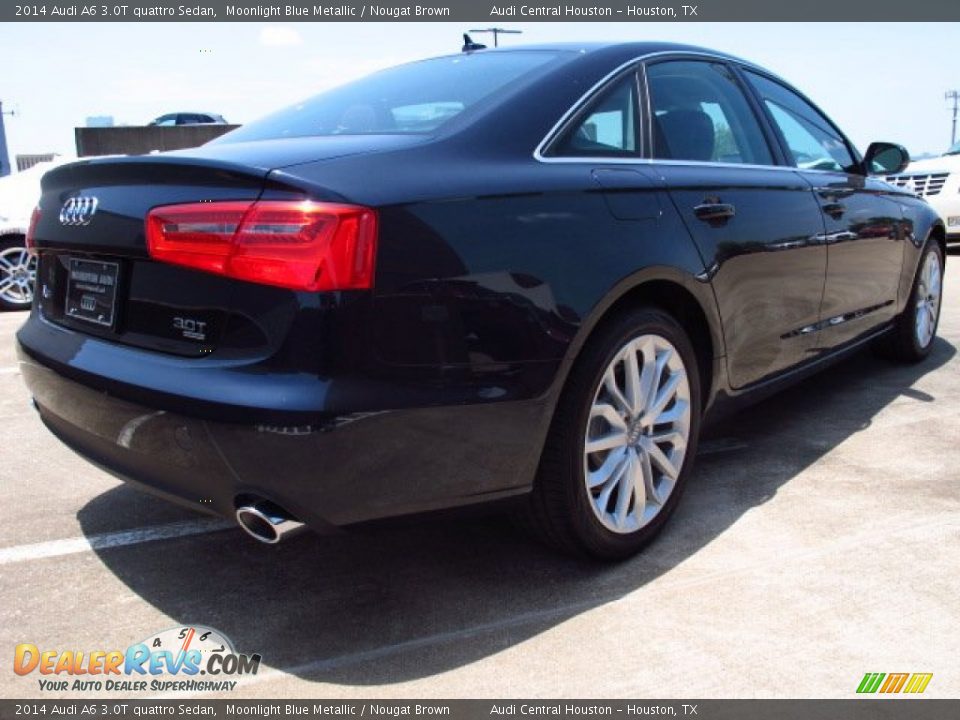 2014 Audi A6 3.0T quattro Sedan Moonlight Blue Metallic / Nougat Brown Photo #2