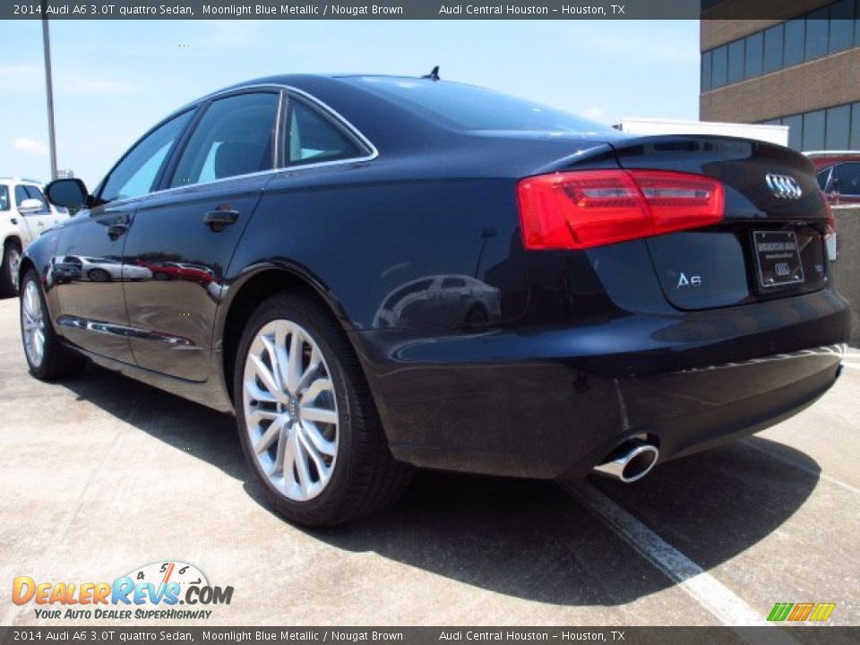 2014 Audi A6 3.0T quattro Sedan Moonlight Blue Metallic / Nougat Brown Photo #5
