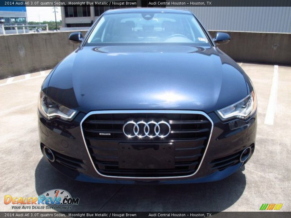 2014 Audi A6 3.0T quattro Sedan Moonlight Blue Metallic / Nougat Brown Photo #7