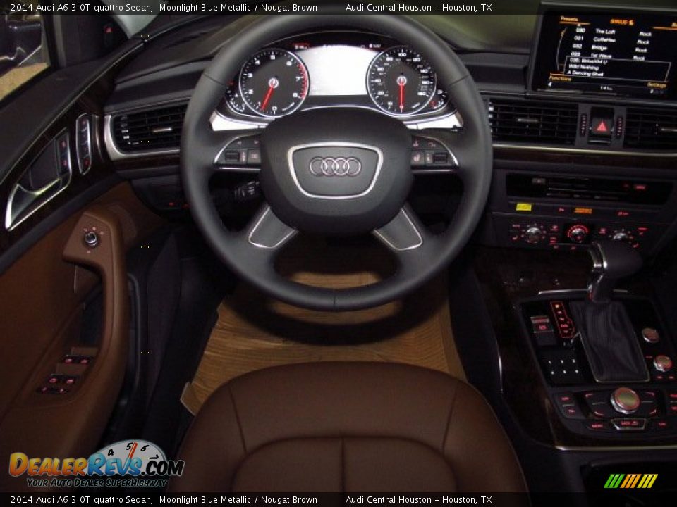 2014 Audi A6 3.0T quattro Sedan Moonlight Blue Metallic / Nougat Brown Photo #20