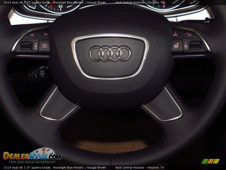 2014 Audi A6 3.0T quattro Sedan Moonlight Blue Metallic / Nougat Brown Photo #25