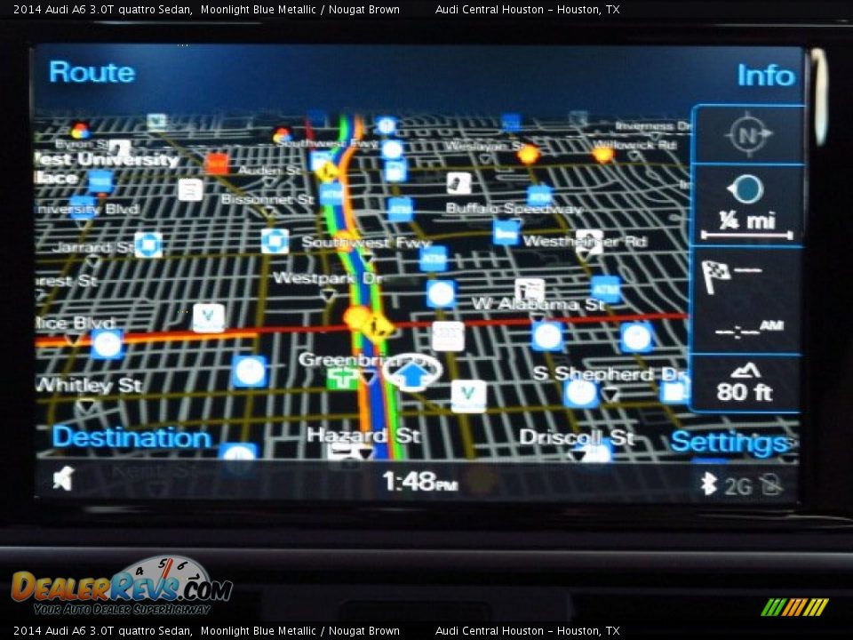 2014 Audi A6 3.0T quattro Sedan Moonlight Blue Metallic / Nougat Brown Photo #29