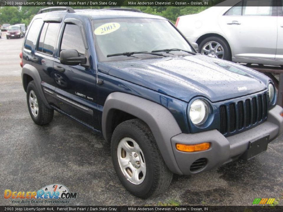 2003 Jeep Liberty Sport 4x4 Patriot Blue Pearl / Dark Slate Gray Photo #1