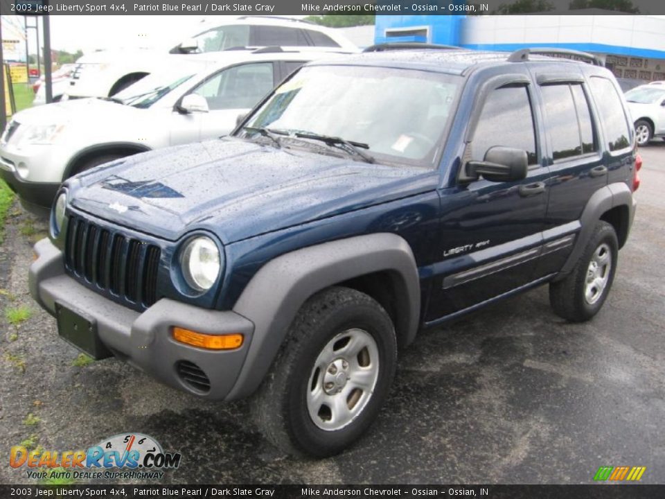 2003 Jeep Liberty Sport 4x4 Patriot Blue Pearl / Dark Slate Gray Photo #2