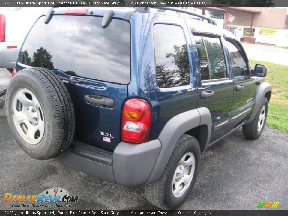 2003 Jeep Liberty Sport 4x4 Patriot Blue Pearl / Dark Slate Gray Photo #4