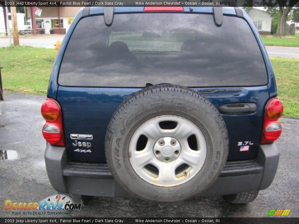 2003 Jeep Liberty Sport 4x4 Patriot Blue Pearl / Dark Slate Gray Photo #17