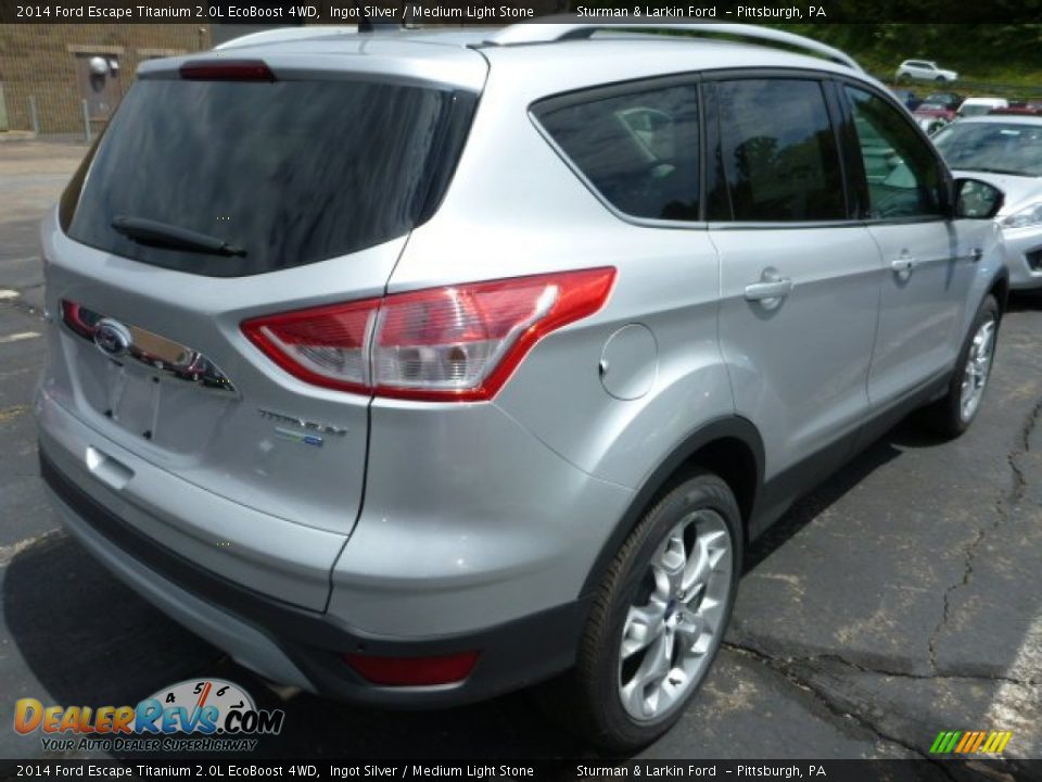 2014 Ford Escape Titanium 2.0L EcoBoost 4WD Ingot Silver / Medium Light Stone Photo #2