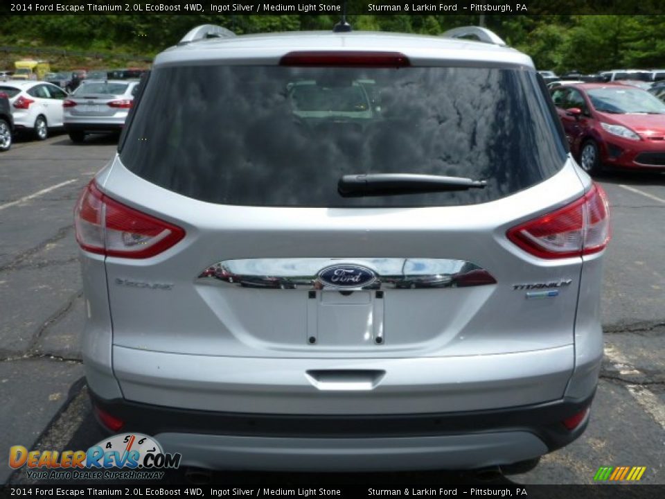 2014 Ford Escape Titanium 2.0L EcoBoost 4WD Ingot Silver / Medium Light Stone Photo #3