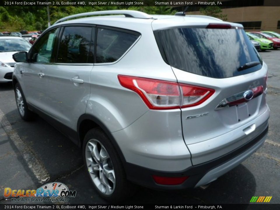 2014 Ford Escape Titanium 2.0L EcoBoost 4WD Ingot Silver / Medium Light Stone Photo #4