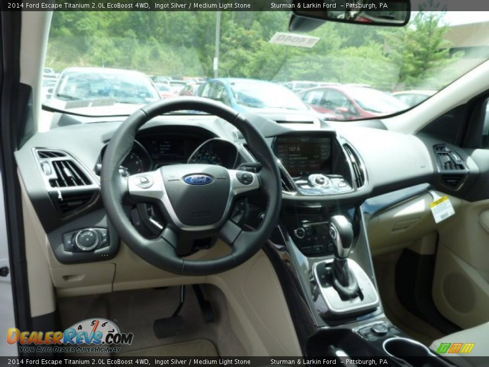 2014 Ford Escape Titanium 2.0L EcoBoost 4WD Ingot Silver / Medium Light Stone Photo #10