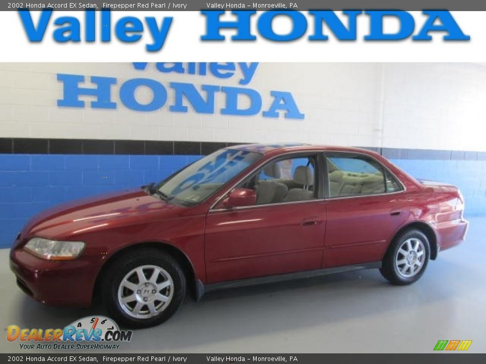2002 Honda Accord EX Sedan Firepepper Red Pearl / Ivory Photo #1