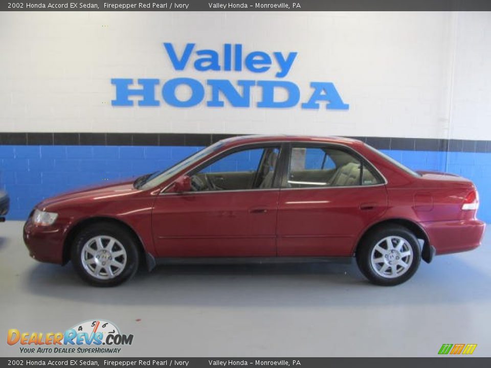 2002 Honda Accord EX Sedan Firepepper Red Pearl / Ivory Photo #2