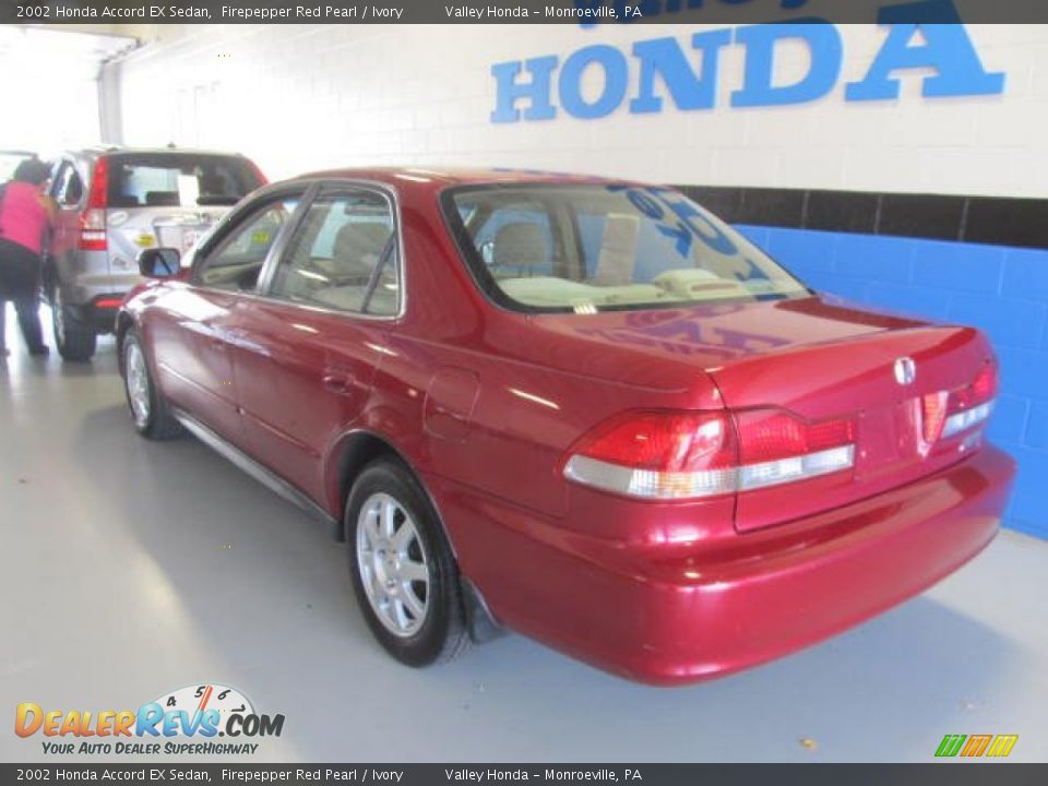 2002 Honda Accord EX Sedan Firepepper Red Pearl / Ivory Photo #3