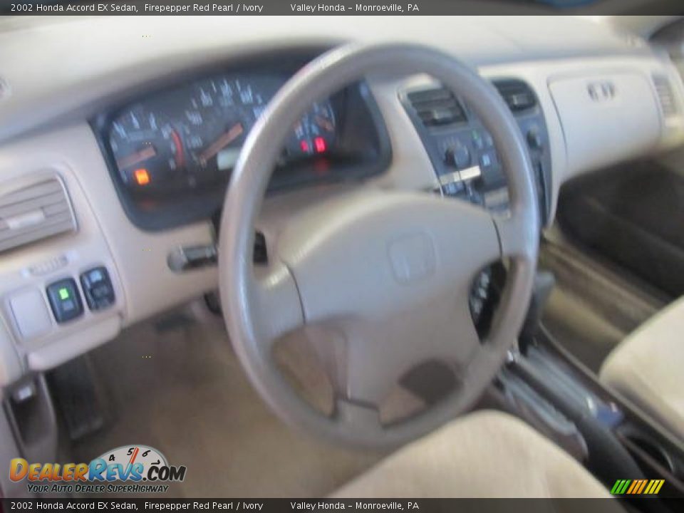 2002 Honda Accord EX Sedan Firepepper Red Pearl / Ivory Photo #9