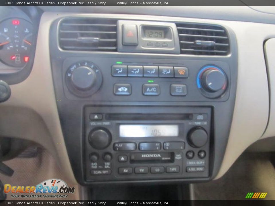 2002 Honda Accord EX Sedan Firepepper Red Pearl / Ivory Photo #10