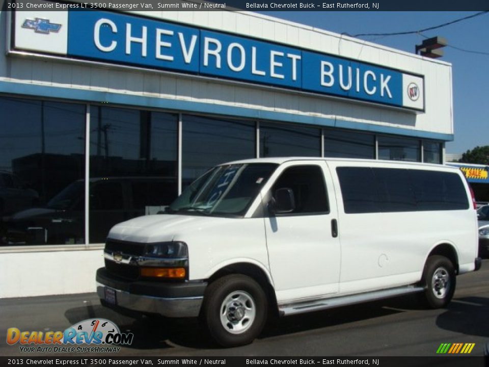 2013 Chevrolet Express LT 3500 Passenger Van Summit White / Neutral Photo #1