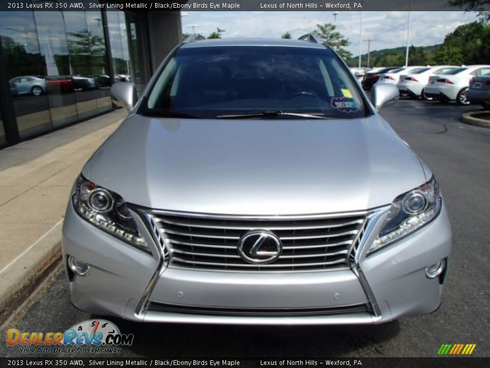 2013 Lexus RX 350 AWD Silver Lining Metallic / Black/Ebony Birds Eye Maple Photo #3